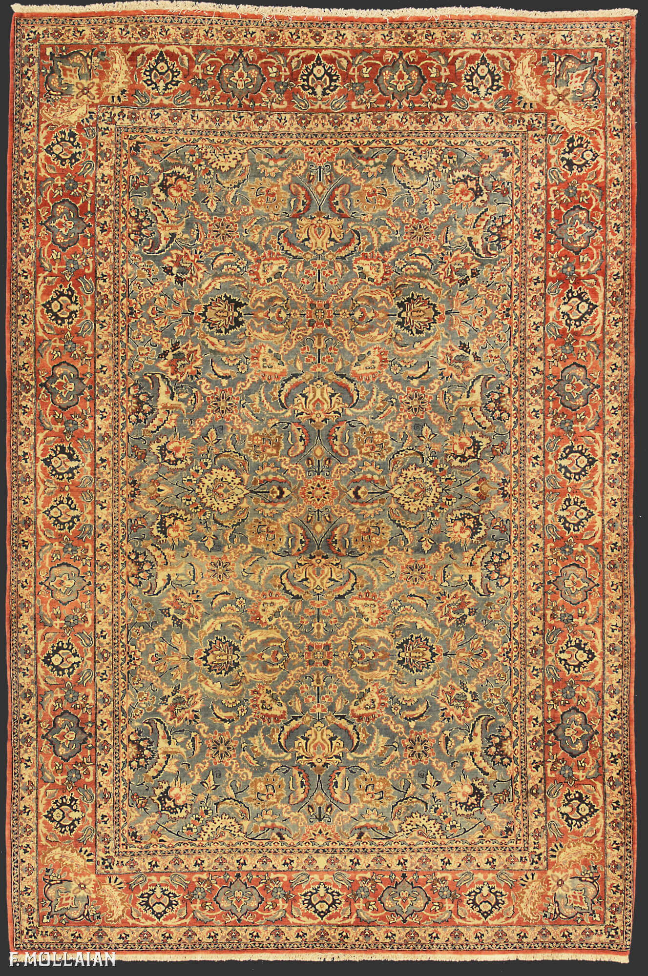 Tapis Persan Semi-Antique Nain Tudeshk n°:64083601